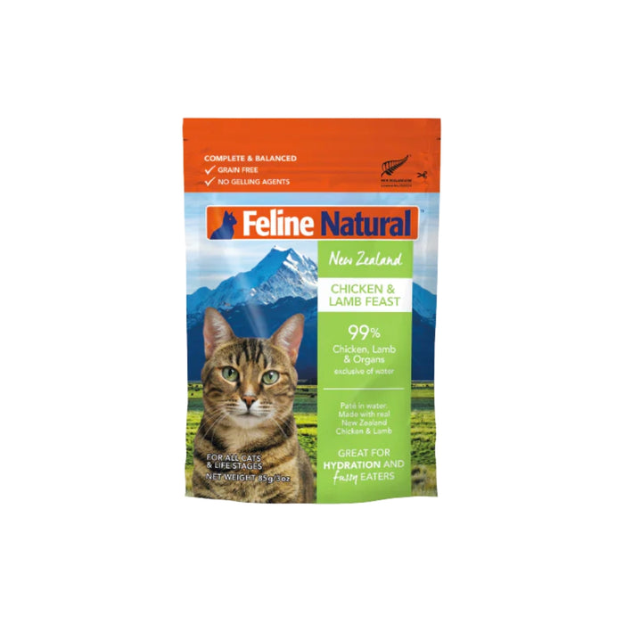 Feline Natural Cat Canned Food - Chicken & Lamb - 85g Pouch