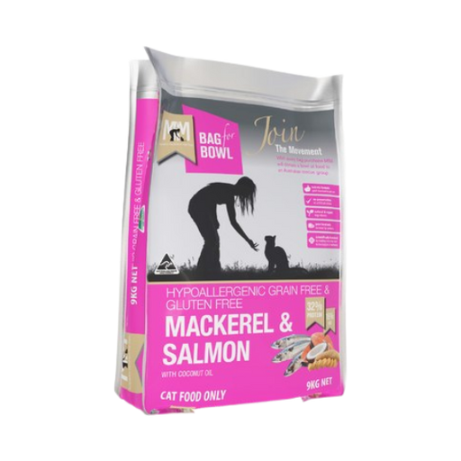 MEALS FOR MEOWS GRAIN FREE DRY CAT FOOD MACKEREL AND SALMON ADULT - 9kg my rainbow pet