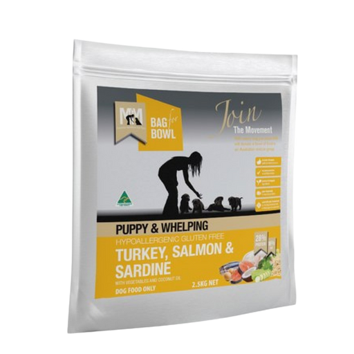 MEALS FOR MUTTS GLUTEN FREE DRY DOG FOOD SALMON AND SARDINE PUPPY- 2.5kg my rainbow pet