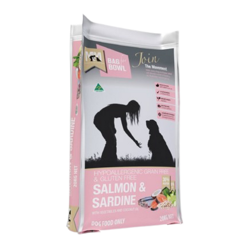 MEALS FOR MUTTS GRAIN FREE DRY DOG FOOD SALMON AND SARDINE ADULT- 20kg my rainbow pet