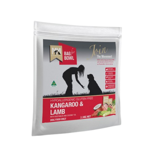 MEALS FOR MUTTS DRY DOG FOOD KANGAROO AND LAMB ADULT - 2.5kg my rainbow pet