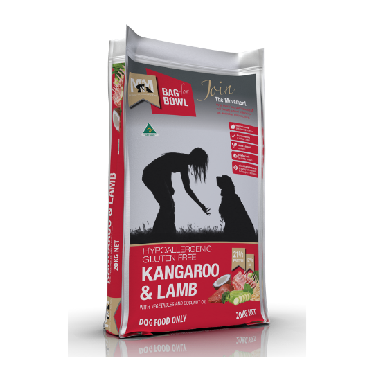 MEALS FOR MUTTS DRY DOG FOOD KANGAROO AND LAMB ADULT - 20kg my rainbow pet