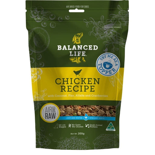BALANCED LIFE Rehydratable Chicken Dry Dog Food Topper 200g my rainbow pet