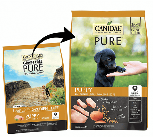 CANIDAE Puppy Pure Chicken Lentil & Egg Dog Dry Food 5.4KG my rainbow pet