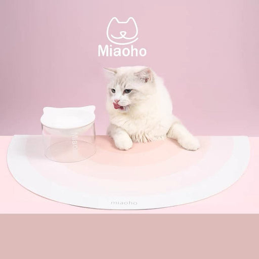 Miaoho semicircle solid color gradient wearable cute pet placemat dog life my rainbow pet