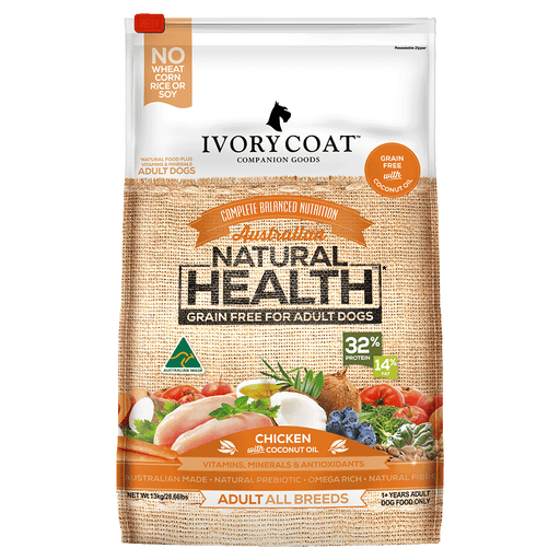 IVORY COAT Grain Free Dry Dog Food Adult Chicken With Coconut Oil my rainbow pet