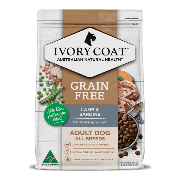IVORY COAT Grain Free Dry Dog Food Adult All Breed Lamb & Sardine