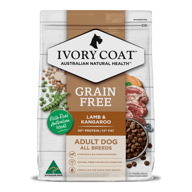 IVORY COAT Grain Free Dry Dog Food Adult All Breed Lamb & Kangaroo