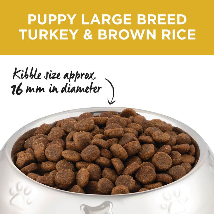 IVORY COAT Dry Dog Food Puppy Large Breed Turkey & Brown Rice 15KG my rainbow pet