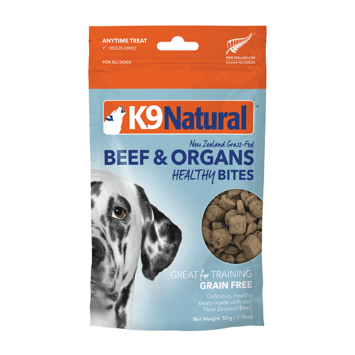 K9 NATURAL Dog Treats Beef Healthy Bites 50g