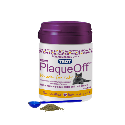 Troy PlaqueOff Powder for Cats Oral Care - 40g my rainbow pet