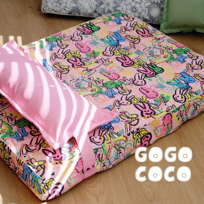 Luxurious Memory Foam Dog Bed | Pink Bunny Rabbit