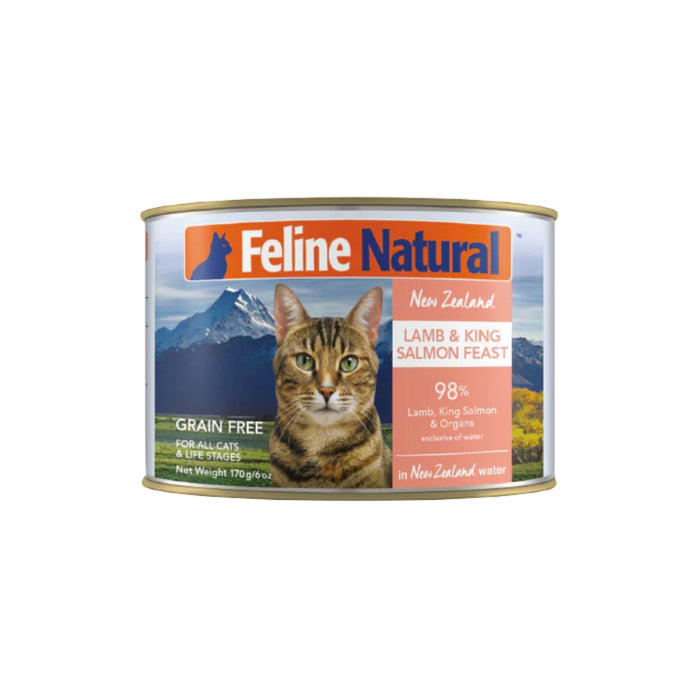 Feline Natural Cat Canned Food - Lamb & Salmon Feast - 170g