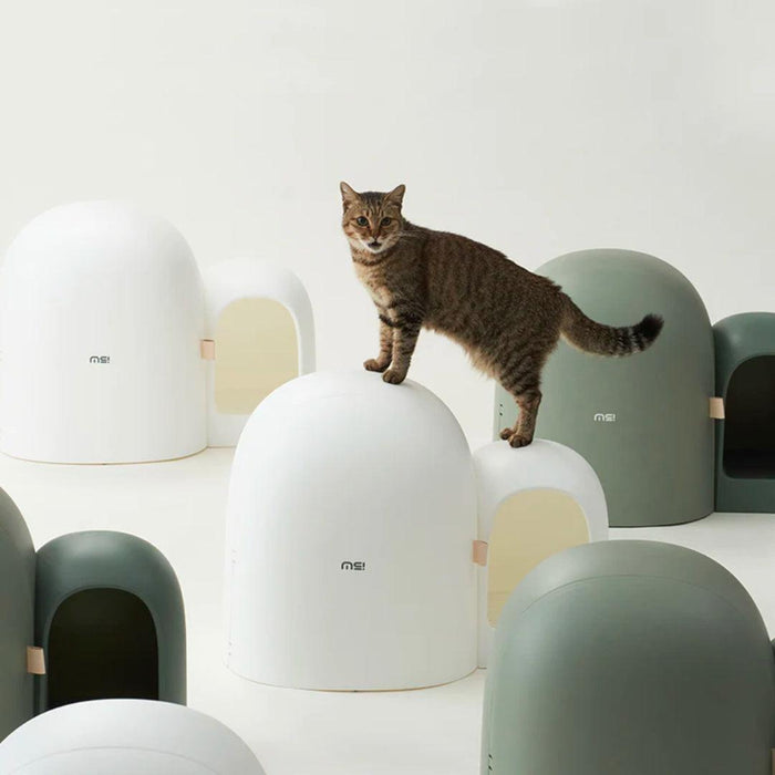 MAKESURE | MAX Extra Large Enclosed Cat Litter Box | Moss Green