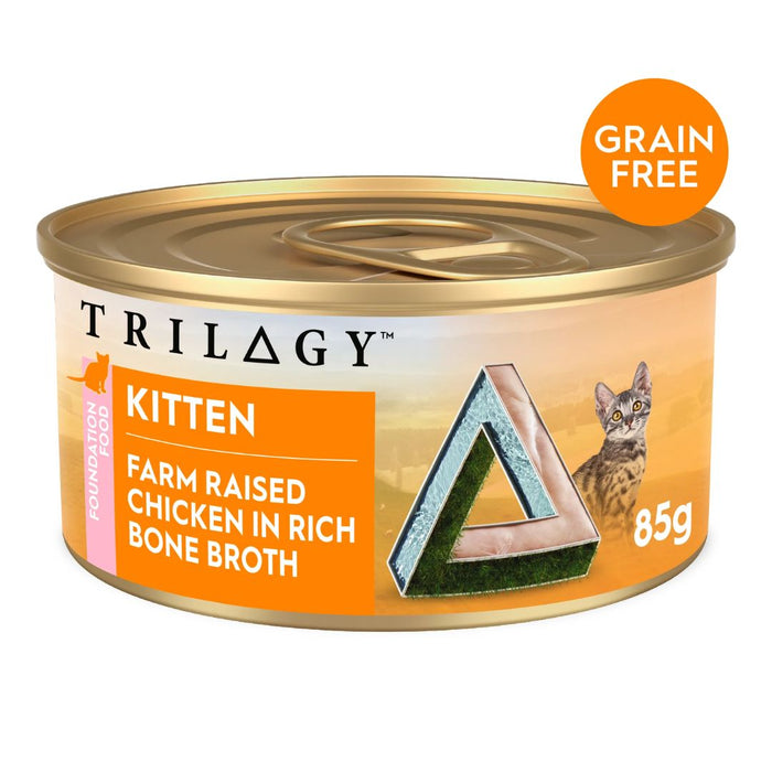 Trilogy Kitten Cat Canned - Chicken in Bone Broth -  85g*24