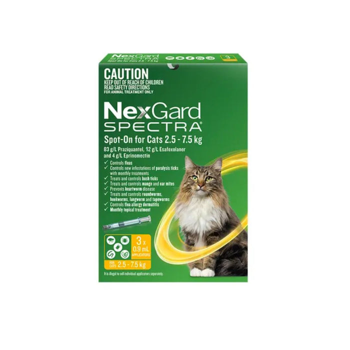 NEXGARD SPECTRA Spot-On for Cats 2.5 - 7.5 KG