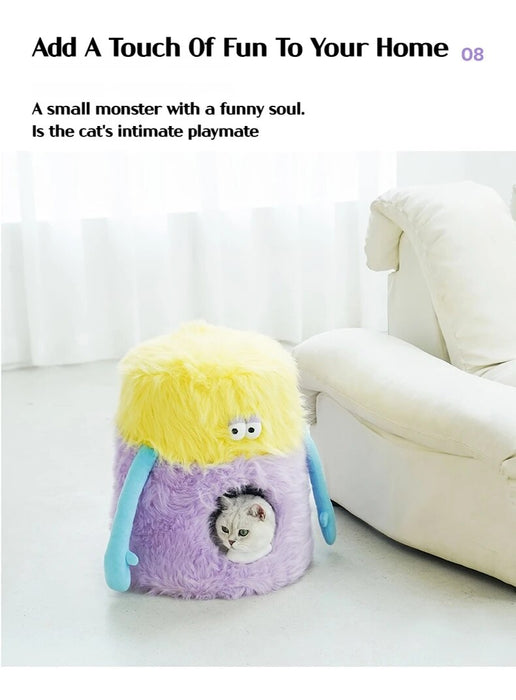 Monster Hideaway Pet Bed | Ultimate Cozy Nest | Cat Bed Dog Bed