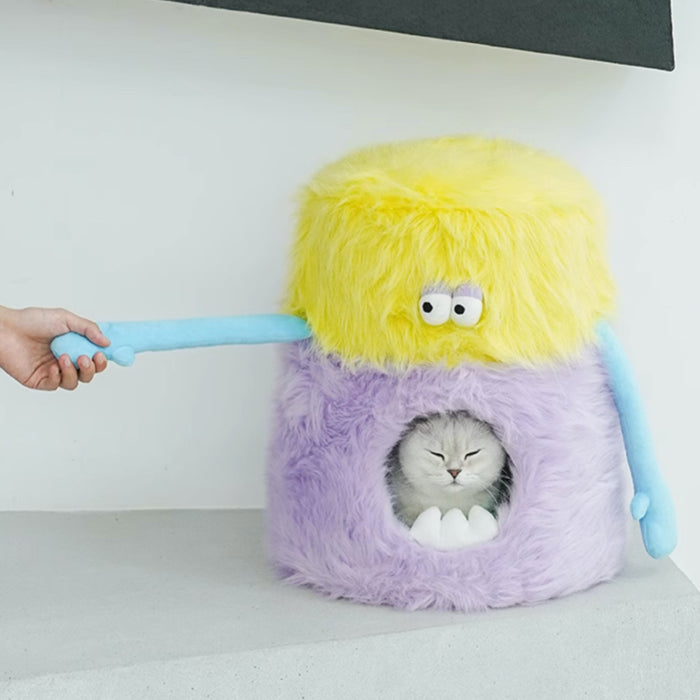 Monster Hideaway Pet Bed | Ultimate Cozy Nest | Cat Bed Dog Bed
