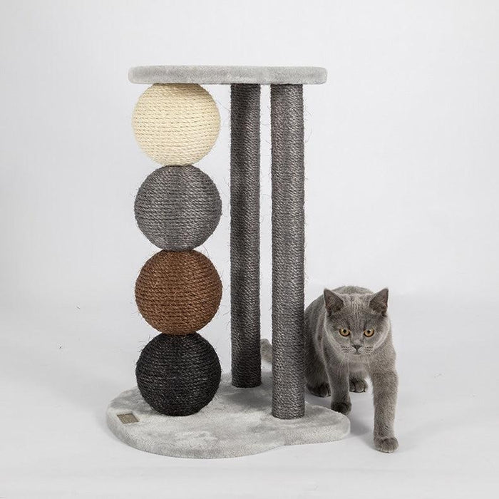 HONEYPOTCAT Solid Wood Cat Scratcher ｜Happy Sphere Paradise ｜65cm