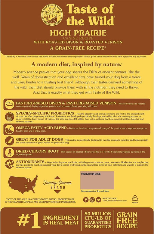 Taste of the Wild High Prairie Grain-Free Dry Dog Food my rainbow pet