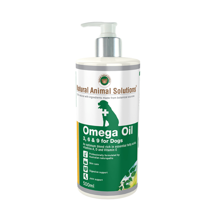 Natural Animal Solutions - Omega 3 6 & 9 Oil for Dogs- 500ml my rainbow pet