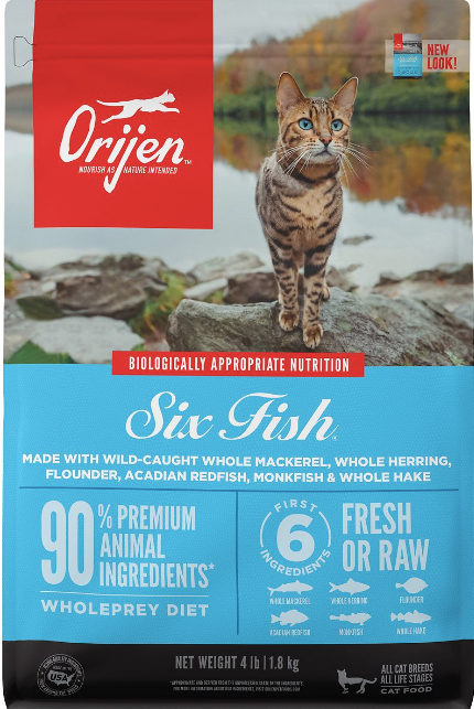 ORIJEN Six Fish Grain-Free Dry Cat Food my rainbow pet