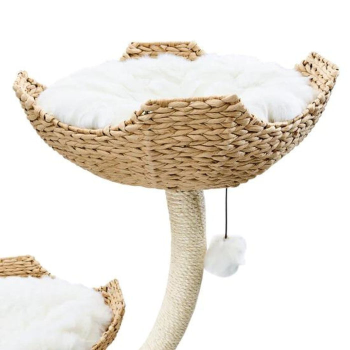 186cm Extra-High Basket Wooden Cat Tree