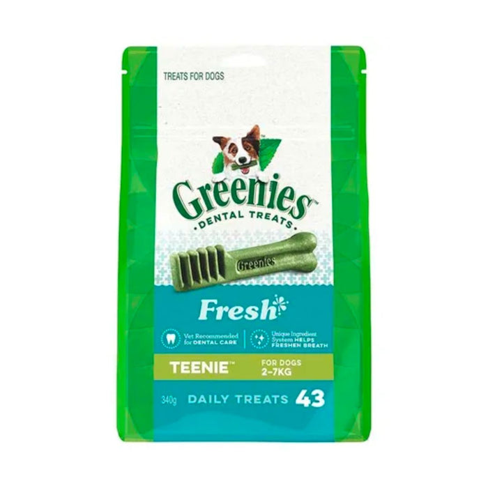 Greenies Dog Dental Chews - Freshmint Teenie Pk43 - 340g