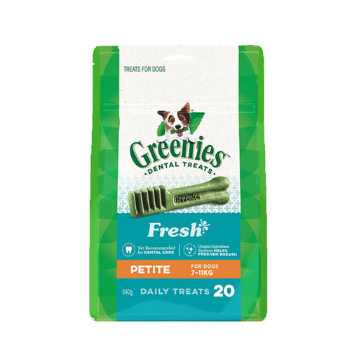 Greenies Dog Dental Chews - Freshmint Petite pk20 - 340g my rainbow pet