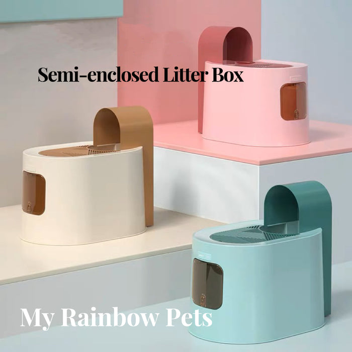 Oversized | Cat Litter Box Fully Enclosed Top Exit | My Rainbow Pets