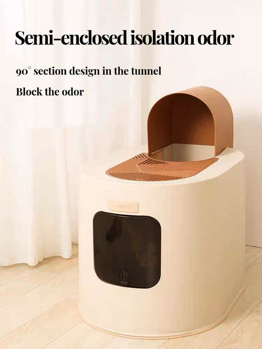 Oversized | Cat Litter Box Fully Enclosed Top Exit | My Rainbow Pets