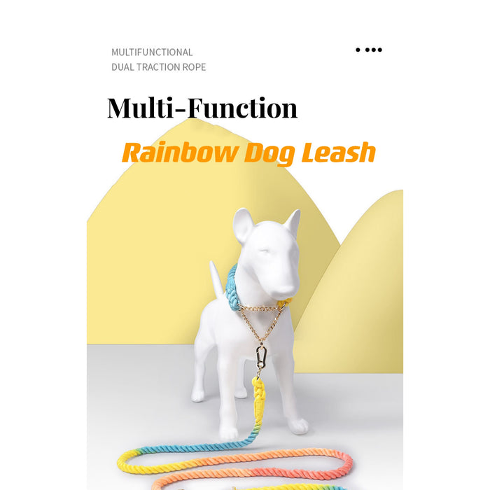 Rainbow Weave Dog Leashes｜Collar Leash Set  ｜Dog life Cat life