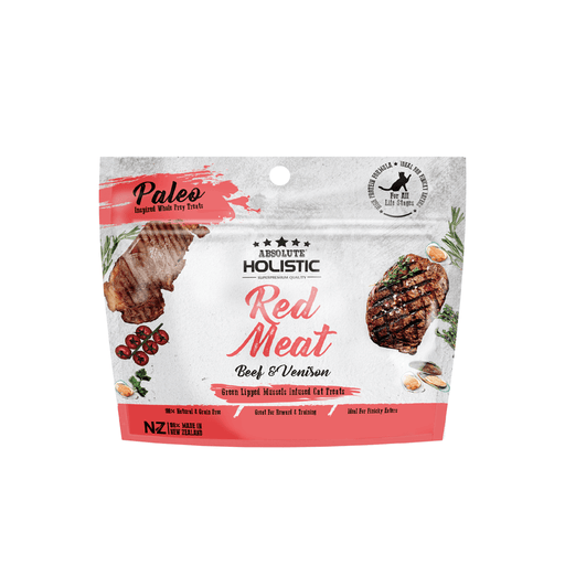 Absolute Holistic Air Dried Cat Treats Red Meat Beef & Venison 50g my rainbow pet