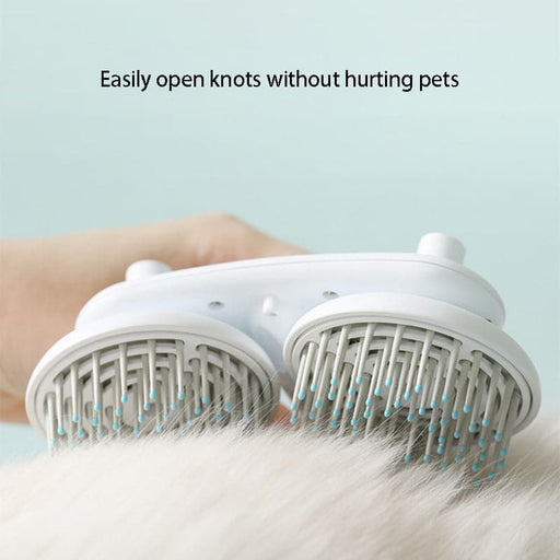 New double head Pet Grooming Brush Self Cleaning Automatically Pet Brush Remove dog life my rainbow pet