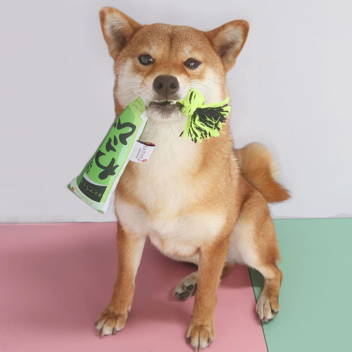 Japanese pet wasabi salt paste bite cute dog toys waterproof chew molar stick my rainbow pet