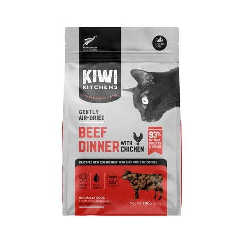 KIWI KITCHENS AIR DRIED BEEF WITH CHICKEN CAT DINNER my rainbow pet