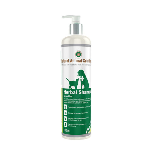 Natural Animal Solutions -  Herbal Sensitive Shampoo - 375ml my rainbow pet