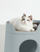 MAYITWILL XL Castle 2 in 1 Front-Entry Cat Litter Box - Green my rainbow pet
